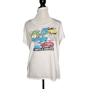 Chaser Classic Auto Body Screen-print Tee White Size Medium